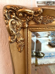 lot 99 image: Large Gold Frame Vintage Wall Mirror