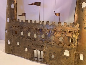 lot 400 image: Brass CastleWall Hanging- Original Metal Sculpture
