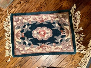 lot 415 image: 5 Floral Area Rugs Various Sizes
