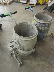 lot 124 image: JESSCRAFT BARREL CARTS WITH BARRELS