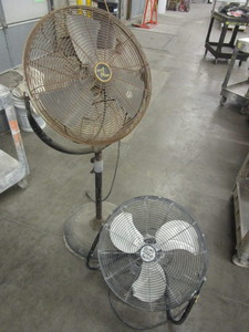 lot 172 image: PEDESTAL FAN AND ANOTHER FAN