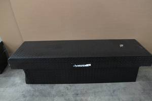 lot 22 image: Husky 71.36 Matte Black Aluminum Full Size Crossbed Truck Tool Box