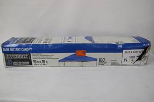 lot 42 image: 10 ft. x 10 ft. Blue Instant Canopy Pop Up Tent