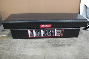 lot 56 image: Weather Guard 71.38 in. Matte Black Aluminum Full Size Crossbed Truck Tool Box