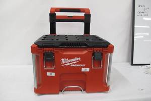 lot 74 image: Bottom Toolbox Component ONLY of Milwaukee PACKOUT 22 in. Modular Tool Box Storage System