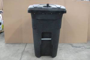 lot 80 image: 64 Gal. Black Bear-Tight Wheeled Trash Can