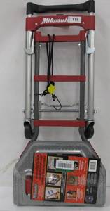 lot 119 image: Milwaukee 150 lb. Vertical and 300 lb. horizontal Capacity Folding Convertible hand Truck