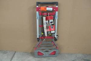 lot 123 image: Milwaukee 150 lb. Vertical and 300 lb. horizontal Capacity Folding Convertible Hand Truck