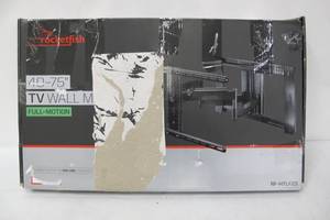 lot 158 image: Rocketfish - Full-Motion TV Wall Mount for Most 40 - 75 TVs - Black
