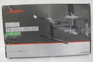 lot 160 image: Rocketfish - Full-Motion TV Wall Mount for Most 40 - 75 TVs - Black