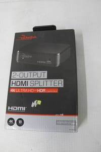 lot 172 image: Rocketfish - 2-Output HDMI Splitter with 4K and HDR Pass-Through - Black