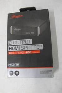 lot 175 image: Rocketfish - 2-Output HDMI Splitter with 4K and HDR Pass-Through - Black