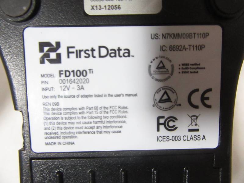 FirstData FD100 POS CC processor, reciept printer