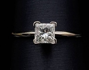Gorgeous .66 Carat Princess Cut Solitaire in 14k White Gold $3250 Retail VIDEO