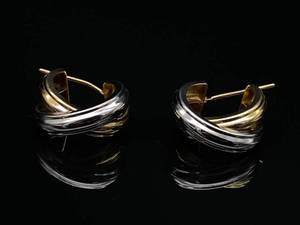 Elegant Two Toned 14k White and Yellow Gold Hoops VIDEO
