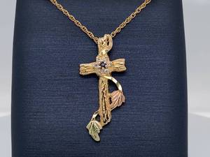 Sparkling Black Hills Gold Cross with Ivy VIDEOS