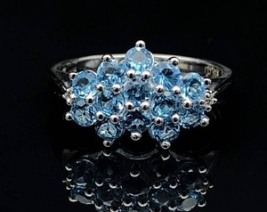 Tranquil Blue Topaz Estate Ring VIDEO