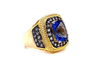 Stunning Ladies Statement Ring in Gold over Sterling Silver VIDEO