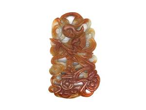 Multicolored 1920s -1930s Carved Jade Decorative Piece