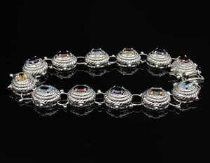 David Yurman Style Multi Gem Bracelet