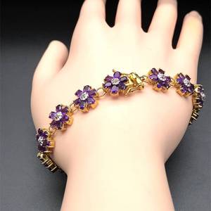 Luxurious Amethyst and Diamond Fleurette Bracelet VIDEO