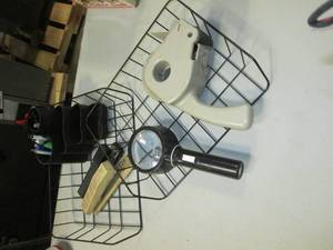 (2) Wire Baskets, Magnifying Glass,...