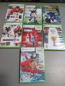 7 pc. X-Box360 Games Sonic Game, N...