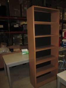 Wood Look Metal Stand 6 Shelf Unit ...