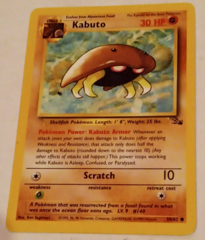 lot 64 image: Pokemon 5062 stage 1 Kabuto