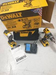 Dewalt 20-Volt MAX XR Cordless Brushless Hammer DrillImpact Combo Kit (2-Tool) with (1) Battery 2Ah and (1) Battery
