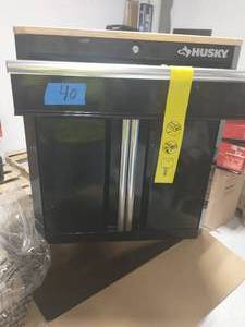 Husky 28 in. W x 33 in. H x 18 in. D 1-Drawer 2-Door Steel Garage Base Cabinet
