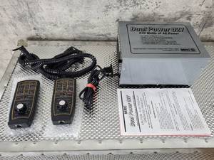 lot 6 image: MRC Dual Power O27 Train Set Transformer with (2) Handheld Walk Around Controllers