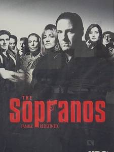 lot 77 image: Very Nice Black Wooden Framed The Sopranos Poster