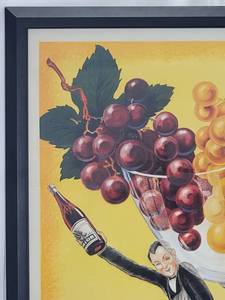lot 70 image: Expensive Large Framed Roby Wine Print