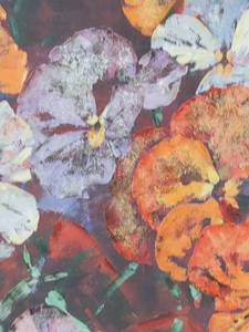 lot 96 image: Large Framed Acrylic Floral Painting
