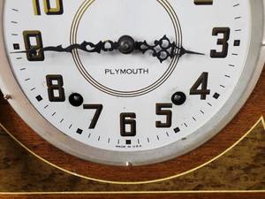 lot 134 image: Wooden Plymouth Mantle Clock