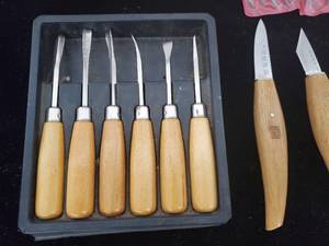lot 153 image: Vintage Assorted Woodcarving Tools Lot- Including Mikisyo Power Grip
