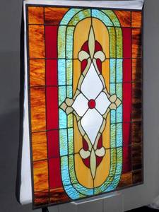 lot 135 image: Vintage Stained Glass Window