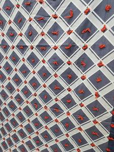 lot 164 image: Vintage Grey and White Handmade Quilt