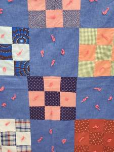 lot 167 image: Colorful Antique Handmade Patchwork Quilt
