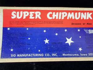 lot 174 image: Super Chipmunk RC Model Plane kit by SIG MFG CO Models, assembly required