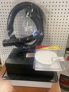 lot 8 image: New RV Battery Box, Hose, CableHitch