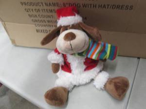 Box of 8 inch Plush Dogs with HatD...