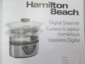 Hamilton Beach Digital Steamer open...