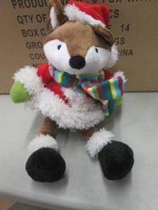 Box of 8 inch Plush Foxes with Hat...