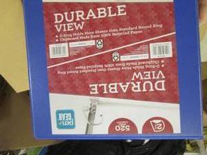 6- 2 inch D-Ring Binders...