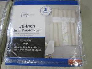 2 - 3pc 36 inch Small Window Sets...