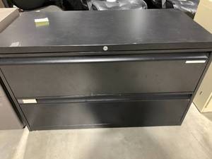 BLACK METAL FILE CABINET