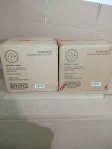 lot 3 image: 16-Piece Modern Black Matte Stoneware Dinnerware Set (Set for 4) by STONE LAIN- set of 2- not used