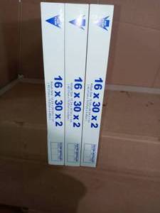 lot 12 image: 16 x 30 x 2 Dust and Pollen Pleated MERV 10 - FPR 7 Air Filter (3-Pack) by Nordic Pure- open box not used